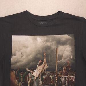 Jimi Hendrix Band Crew Neck Short Sleeve Graphic T Shirt Mens Size M Black